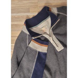 Carbon 2 Cobalt Pullover, Quarter Zip Men's Sweater, Grey Size XL